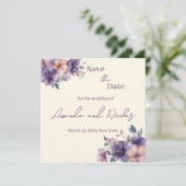 Save the Date Cardでピンク色の花を購入 セーブザデート (スタンド正面)