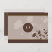 SAVE THE DATE CARD ::フローラのシルエット 案内ポストカード (正面/裏面)