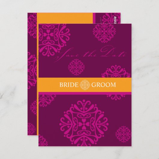 SAVE THE DATE CARD :: charm 1 ポストカード (正面/裏面)