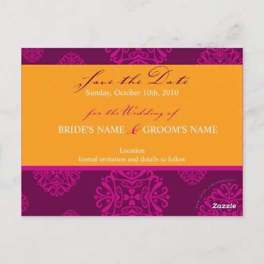 SAVE THE DATE CARD :: charm 1 ポストカード (裏面)