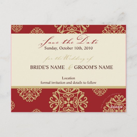 SAVE THE DATE CARD :: charm 9 ポストカード (裏面)