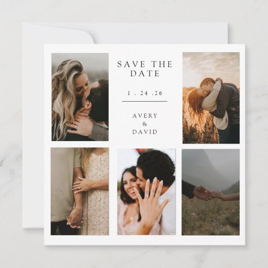 Save the Date Card Customizable セーブザデート (正面)