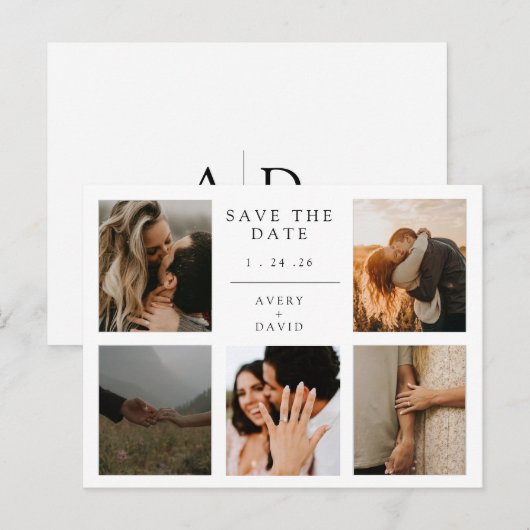  Save the Date Card Customizable 案内ポストカード (正面/裏面)