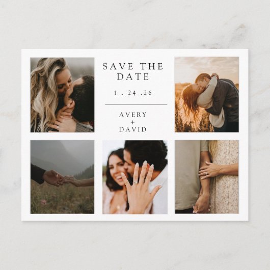 Save the Date Card Customizable 案内ポストカード (正面)