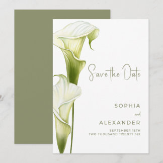 Save the Date Card for a Modern Wedding.  セーブザデート