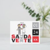 Save The Date Card Happy Coule I Do 案内ポストカード (スタンド正面)