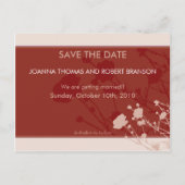 SAVE THE DATE CARD :: Michelle W. 案内ポストカード (裏面)