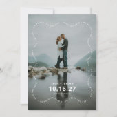 Save the Date Card Modern Wavy Border セーブザデート (正面)