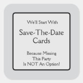 Save the Date Cards スクエアシール (正面)