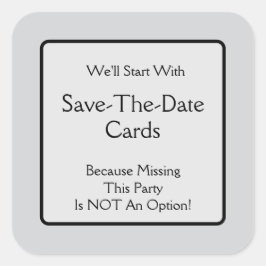 Save the Date Cards スクエアシール