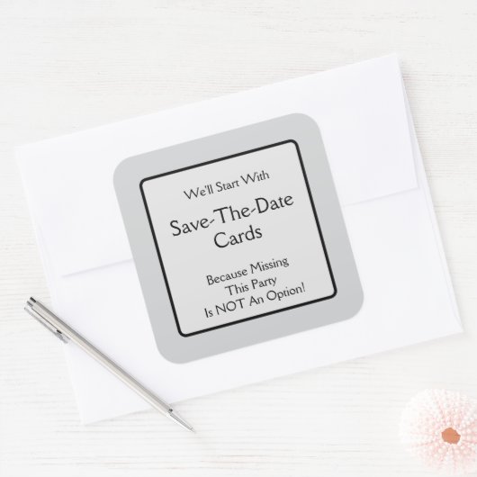 Save the Date Cards スクエアシール (封筒)