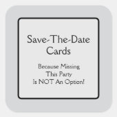 Save the Date Cards スクエアシール (正面)