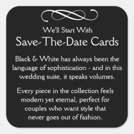 Save the Date Cards スクエアシール