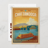Save the Date - Chattanooga, TN 案内ポストカード (正面/裏面)