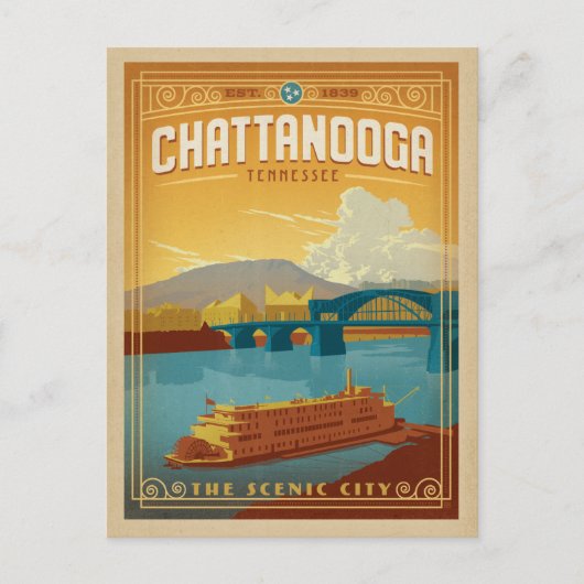 Save the Date - Chattanooga, TN 案内ポストカード (正面)