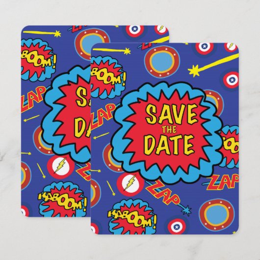 Save the Date Comic Heroes (正面/裏面)