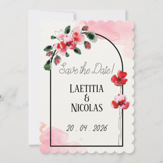Save the date "Coquelicots" セーブザデート (正面)