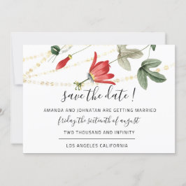 Save The Date Coralフローラゴールデンストリングツアイビー セーブザデート