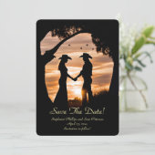 Save the Date Country Western Cowboy Cowgirl  招待状 (スタンド正面)