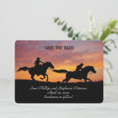 Save the Date Country Western Cowboy Cowgirl  招待状 (スタンド正面)