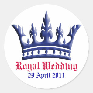 Save the Date Crown封筒用シール ラウンドシール