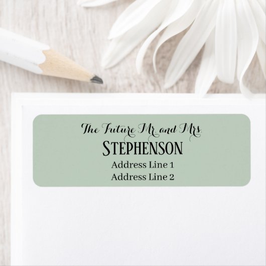 Save The Date Custom Name Return Address ラベル (インサイチュ)
