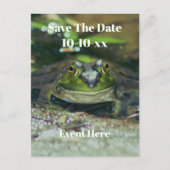 Save The Date Cute Frog Nature  ポストカード (正面)