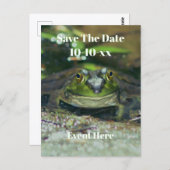 Save The Date Cute Frog Nature  ポストカード (正面/裏面)