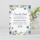 "Save the Date" Elegant Wedding Invitation 招待状 (スタンド正面)