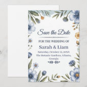 "Save the Date" Elegant Wedding Invitation 招待状 (正面/裏面)