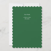Save The Date - Emerald & Gold Magnet Backing Card (裏面)