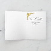 Save The Date - Emerald Green & Gold カード (内部)