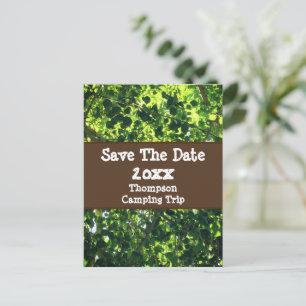 Save The Date Family Camping Trip 葉懇親会 ポストカード