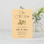 Save The Date Flat Announcement Card 案内状 (スタンド正面)