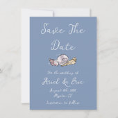 Save The Date Flat Announcement Card 案内状 (正面)