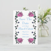 Save The Date Flat Announcement Card 案内状 (スタンド正面)