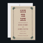 Save The Date Flat Announcement Card 案内状<br><div class="desc">Save the date for your western wedding!</div>