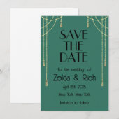 Save The Date Flat Announcement Card 案内状 (正面/裏面)