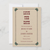 Save The Date Flat Announcement Card 案内状 (正面)