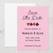 Save The Date Flat Announcement Card 案内状 (正面/裏面)