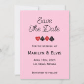 Save The Date Flat Announcement Card 案内状 (正面)