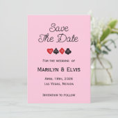 Save The Date Flat Announcement Card 案内状 (スタンド正面)