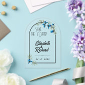 Save the date "Fleurs bleues" アクリル招待状 (インサイチュ (ウェディング))