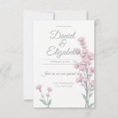 Save The Date floral wedding invitation (正面)