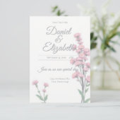 Save The Date floral wedding invitation (スタンド正面)
