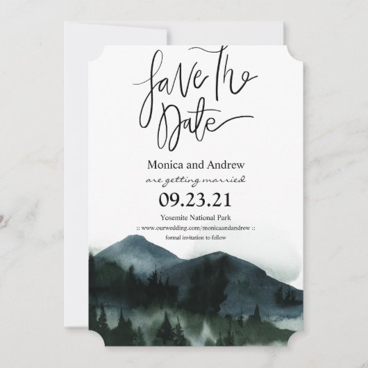 Save the Date Forest Mountain招待状 招待状 (正面)