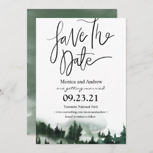 Save the Date Forest Mountain招待状 招待状