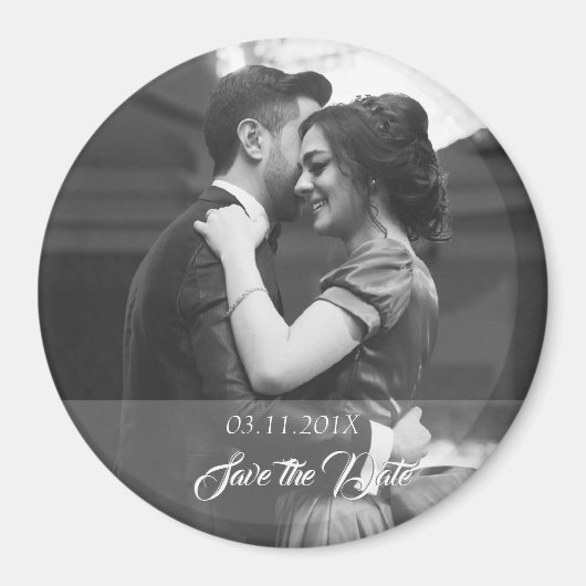 Save the date Fotomagneet met datum en foto マグネット (正面)