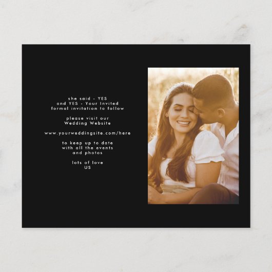 save the date Gold Foil budget Modern Photo チラシ (裏面)