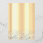 Save The Date Gold Glitter Drips 箔シーズンカード (裏面)